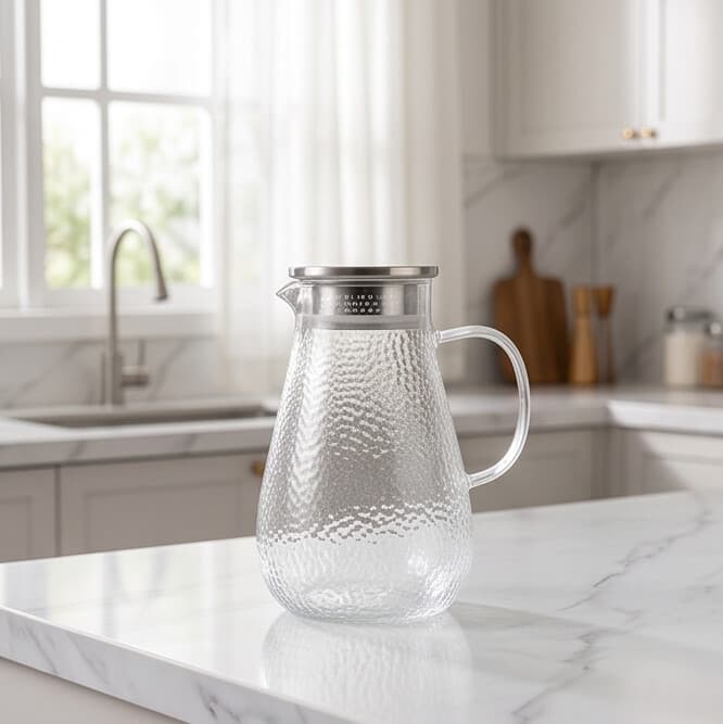 Textured Glass Kettle  3