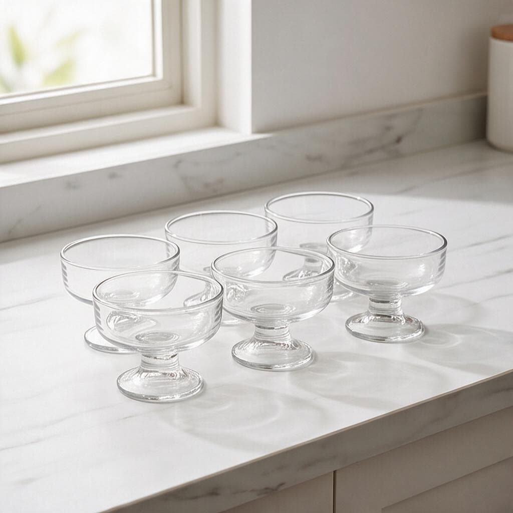 Dessert Bowls Plain 6pcs Set