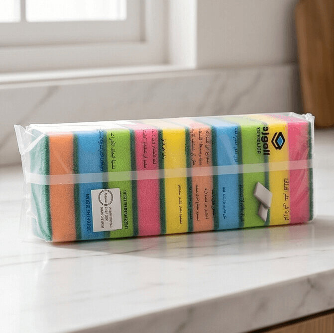 Multicolor Multi-Purpose Cleaning Sponge - 10 Pcs 2