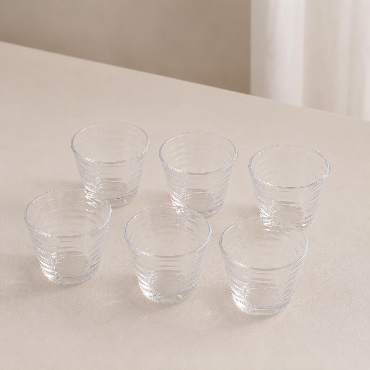 Decorated Glass Coffee Cups Set – 6PCS