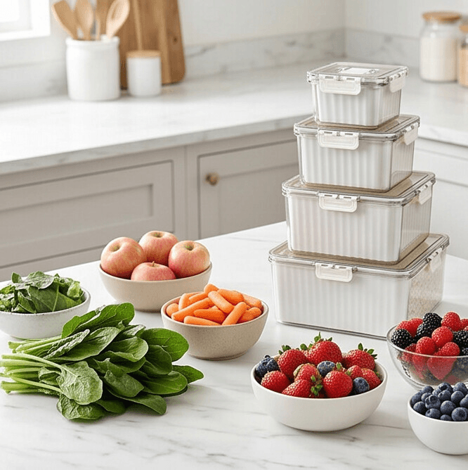 Multi-Size Food Storage Container Set – 4 Pieces 3