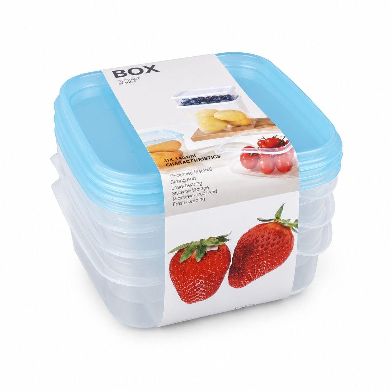 Square Food Storage Container Set - 4 Pieces 1