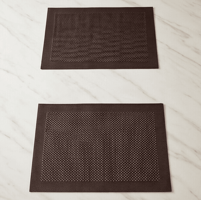 Textilene PVC Woven Placemat – Light Brown – Size 30×45 cm
