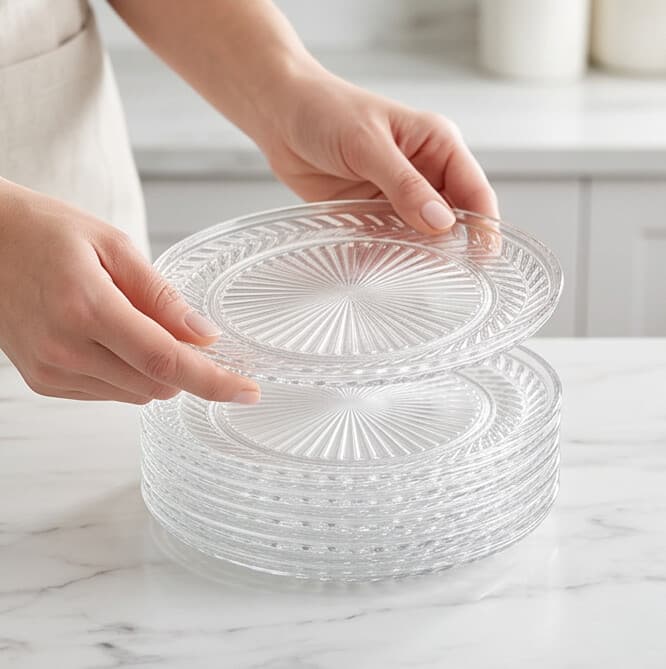 Leaves Design Dessert Serving Plate 6Pcs Set