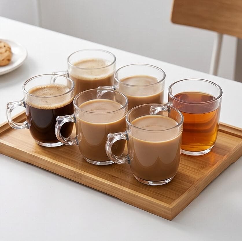 Practical Clear Glass Mug with Comfortable Handle – 7.1×9.1CM