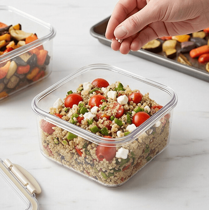 3 Piece Clear Food Storage Container Set with Side Lock 3