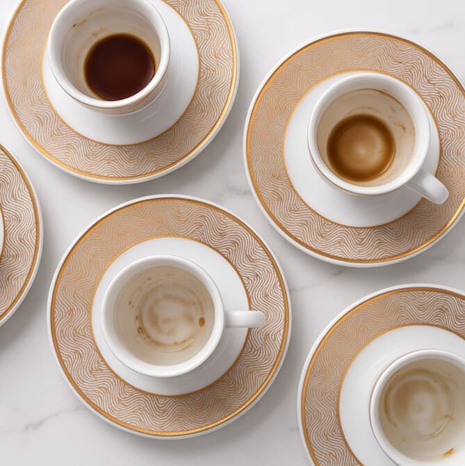 Coffee Cut Set 6Pcs with Saucer 13