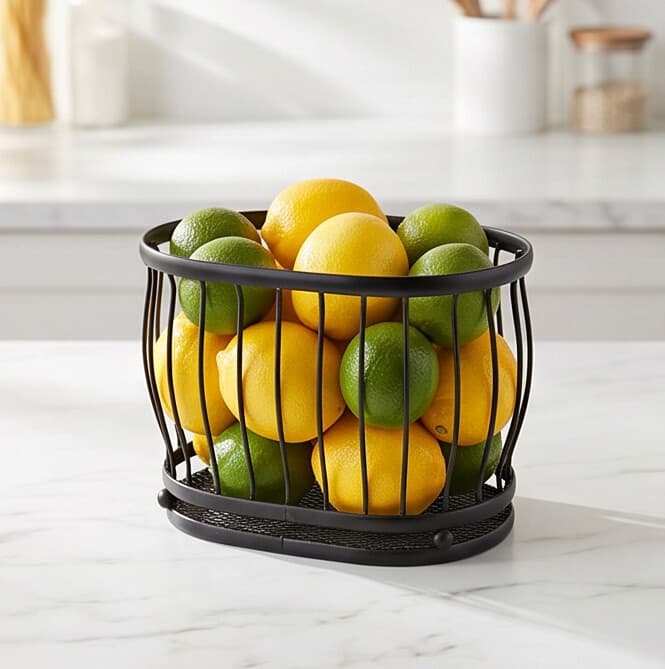 Black Multi-Purpose Metal Storage Basket 2