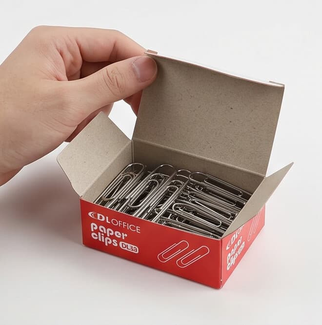 Silver Paper Clips Box