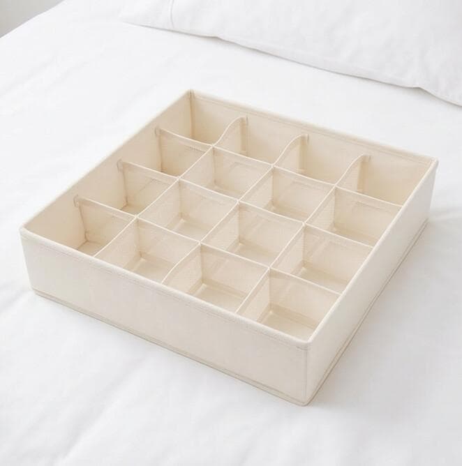 Fabric Drawer Organizer with multiple compartments, perfect for organizing socks, underwear, and accessories 2