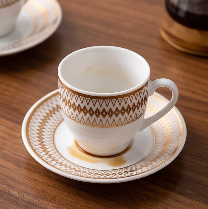 Coffee Cut Set 6Pcs with Saucer 14