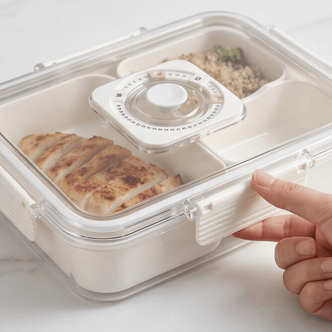 PET Sealed 3-Compartment Fruit Storage Container with Date Indicator 4