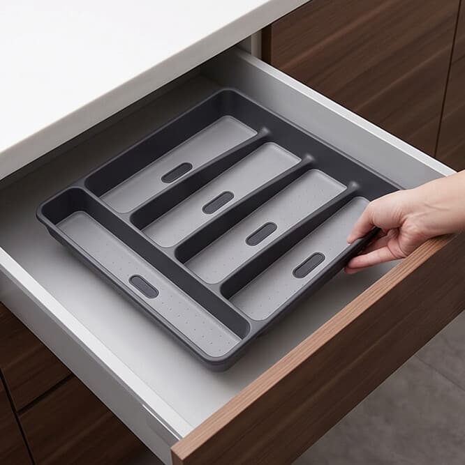 Kitchen Drawer Organizer for Cutlery and Utensils 2