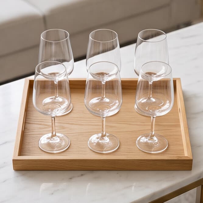 Stemware Clear Glass 6Pcs Set 3