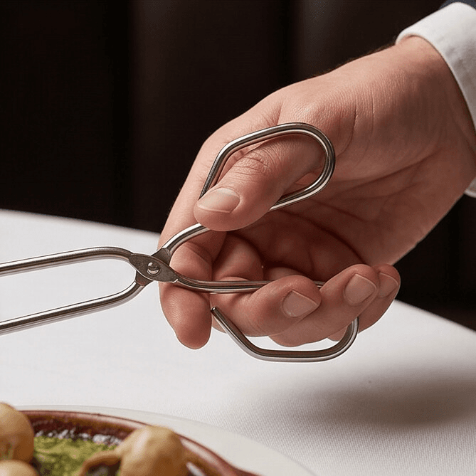 Long Metal BBQ Tongs 4