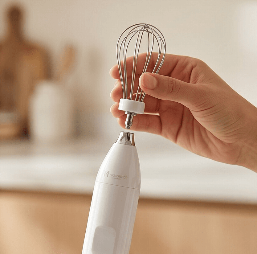 Mini Electric Hand Mixer with Whisk and Stirrer Attachments 4