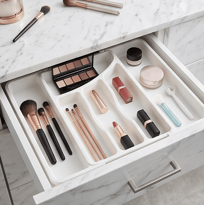 Six-Compartment Expandable Storage Box with Rounded Edges and Hanging Hole (41.5×34 cm) 4