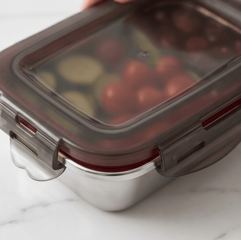 Rectangular Stainless Steel 304 Food Storage Container - 220 ML 1