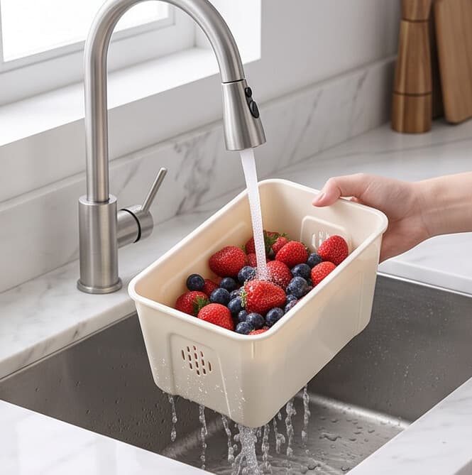 Deep Clear Storage Box with Front Handle and Side Locks 3