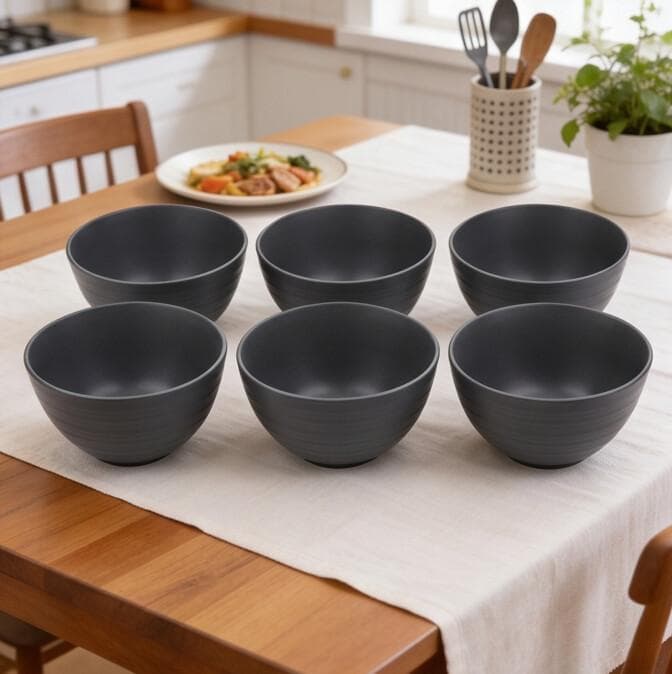 Luxury Classic Natural-Touch Ceramic Serving Bowl in Blue-Gray Set of 6 Pieces – Size 15 cm


 3