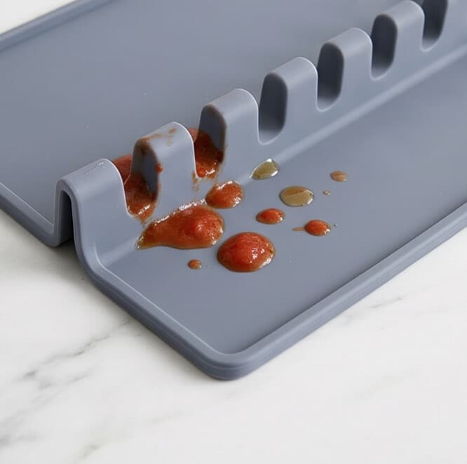 Non-Slip Silicone Kitchen Utensil Holder 4