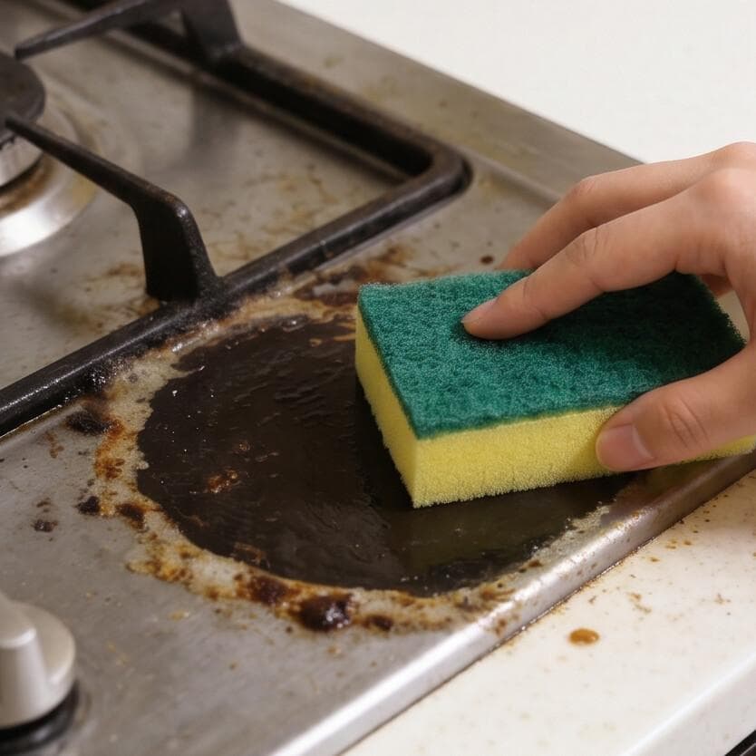 Dual-Sided Kitchen Sponge Scouring Pad - 10 Pcs 4