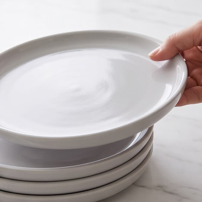 Premium White Round Melamine Serving Plate