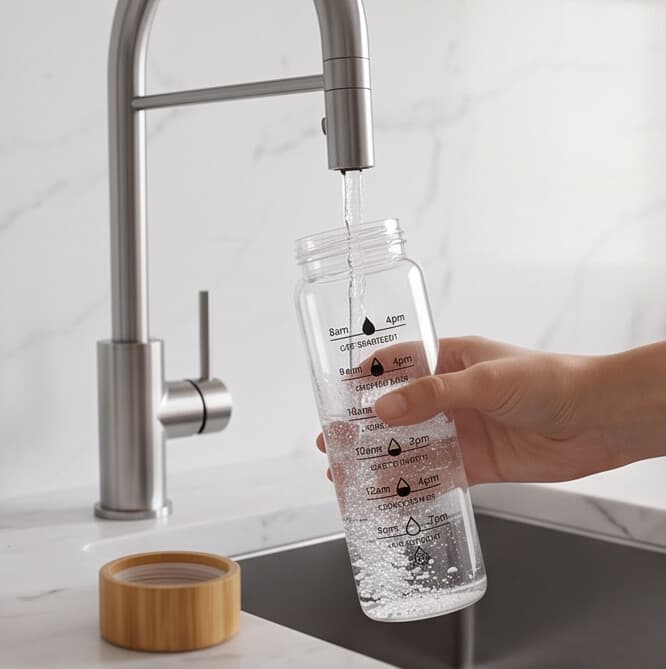 Glass Bottle with Wooden Lid 4