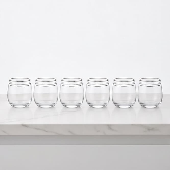 Oval Glass Set 6Pcs