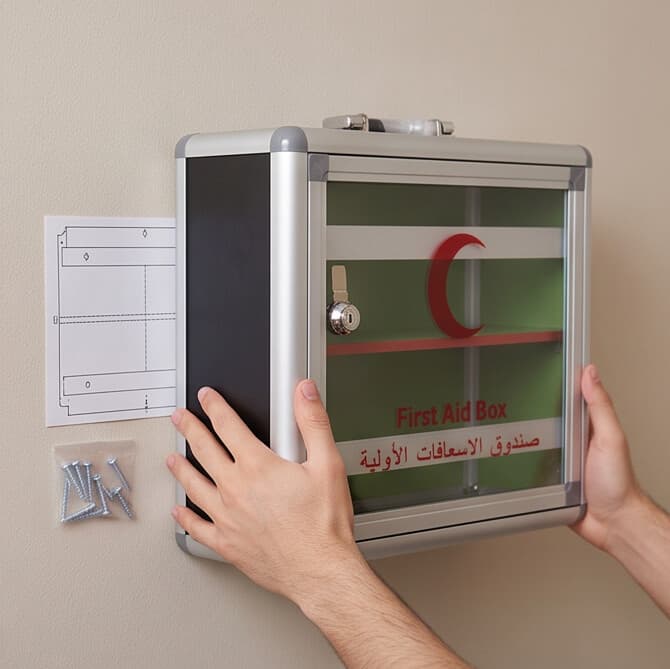 First Aid Box with Aluminum Frame and Security Lock 2