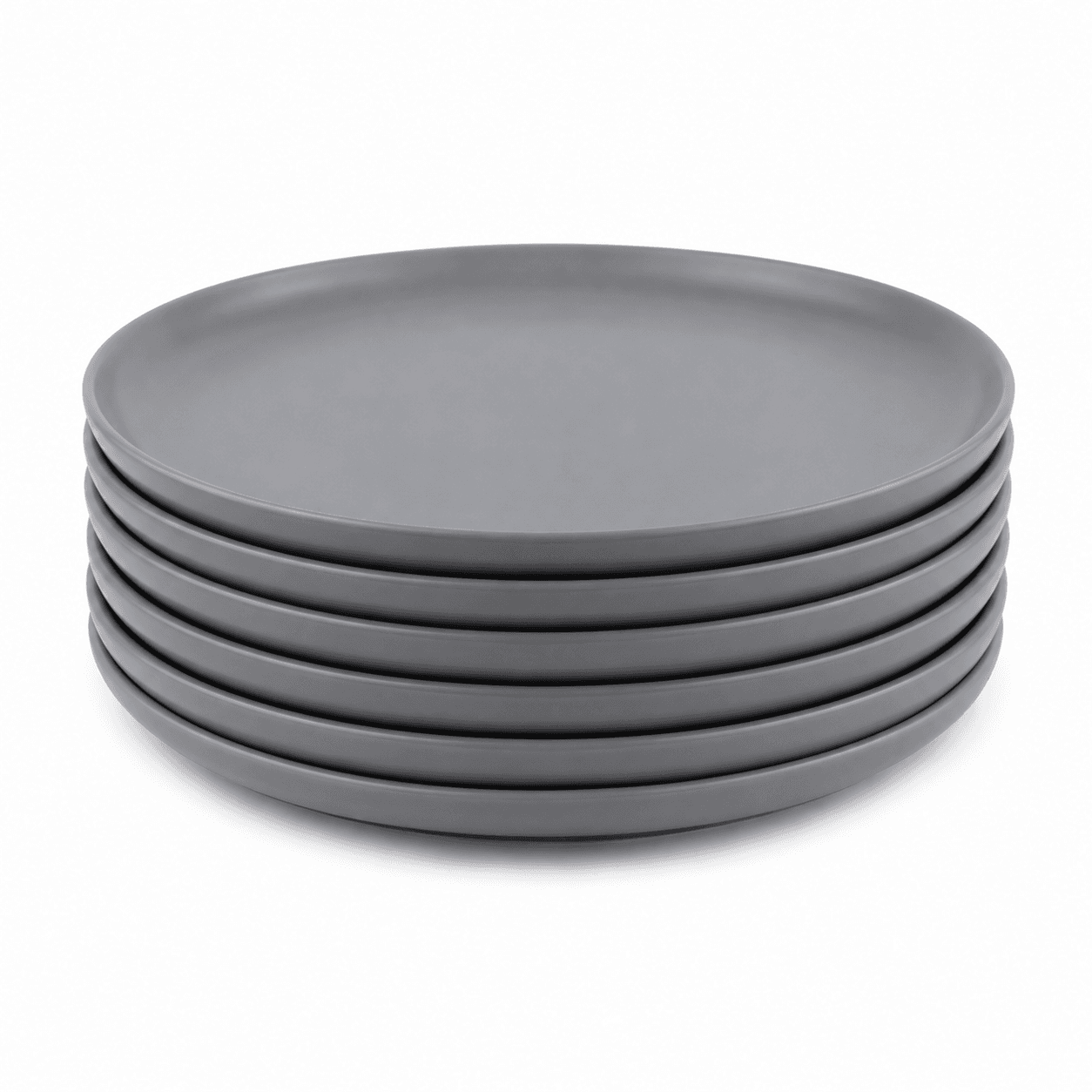 Gray porcelain plate, simple and perfect for everyday meals. 4