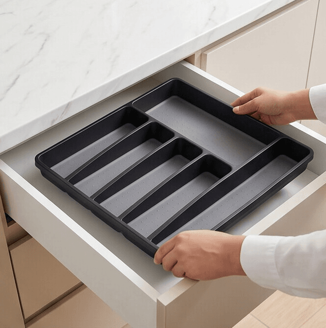 Kitchen Drawer Organizer for Cutlery and Utensils