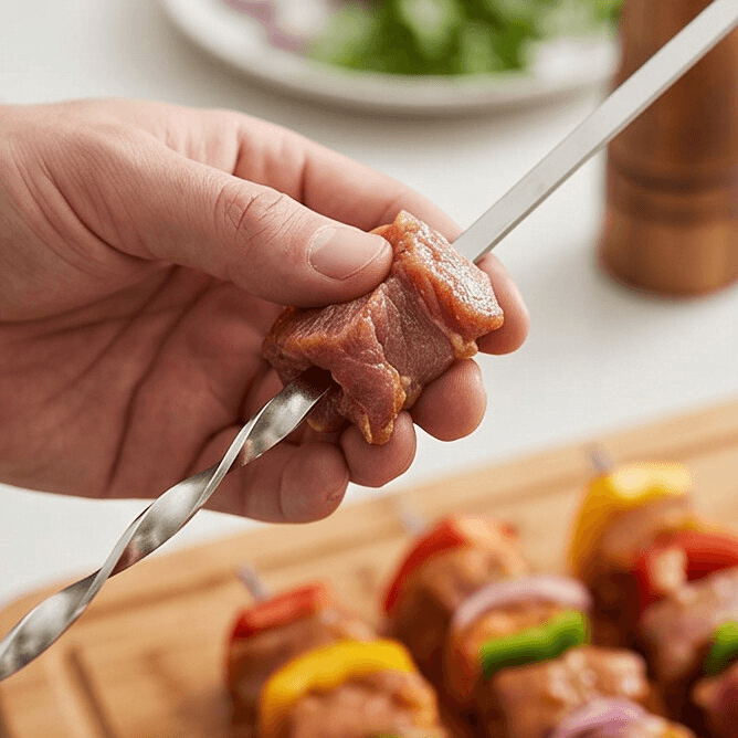 Set of 6 Metal BBQ Skewers 3