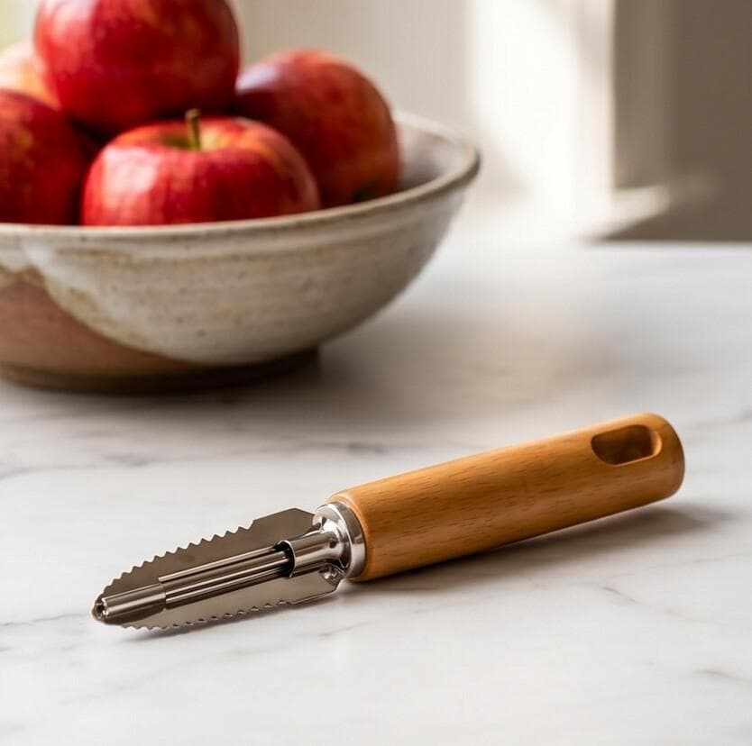 Professional Vegetable Peeler with Wooden Handle 4