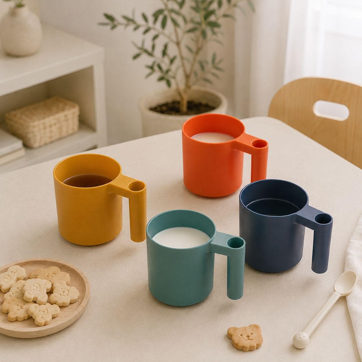 Plastic Cups Set in Assorted Colors Set of 4 Pieces

 4