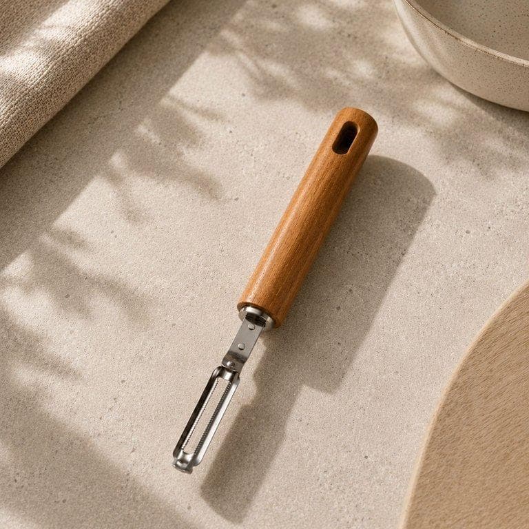 Professional Vegetable Peeler with Wooden Handle 3
