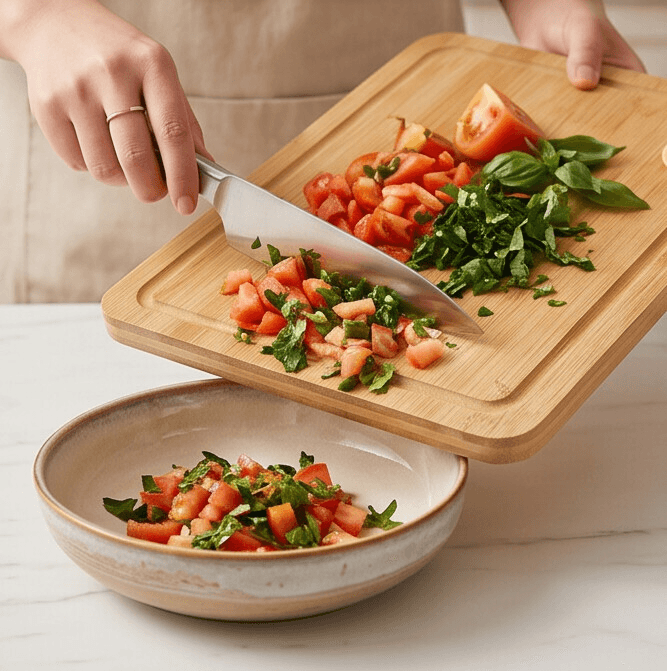 Bamboo Cutting Board with Hanging Ring - 40 cm 5