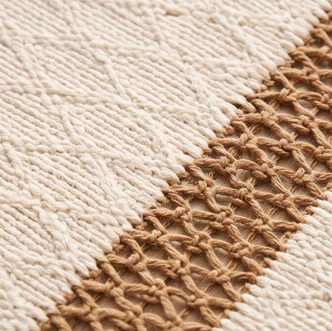 Cotton & Linen Table Runner with Woven Pattern and Tassels Size 30×150 cm
 3