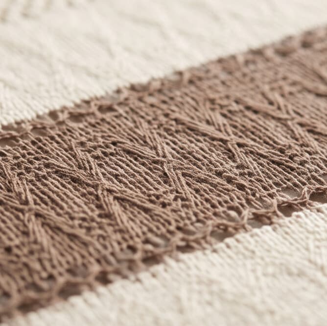 Rectangular Cotton & Linen Placemat with Woven Pattern and Tassels Size 30×45 cm Set of 2 Pieces
 3