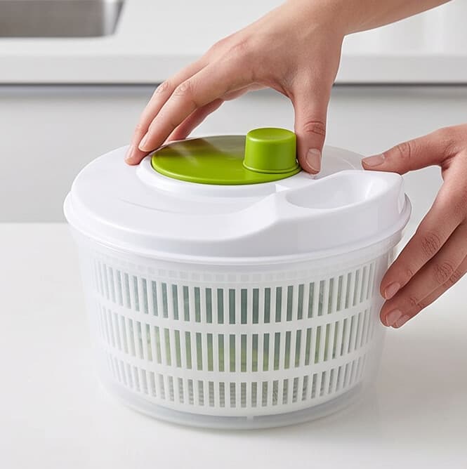 Salad Spinner FX16 (22.5×15.5 cm, Manual Dryer for Lettuce & Herbs) 4