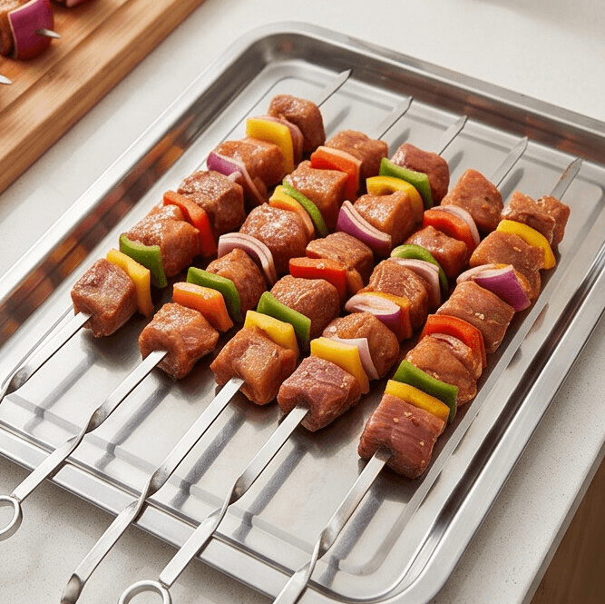 Set of 6 Metal BBQ Skewers 4