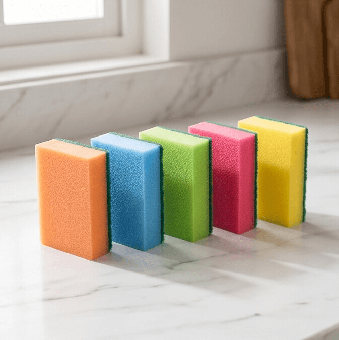 Multicolor Multi-Purpose Cleaning Sponge - 10 Pcs