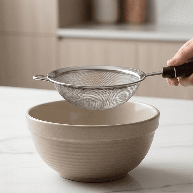 Tea Strainer with Handle - Stainless Steel 4