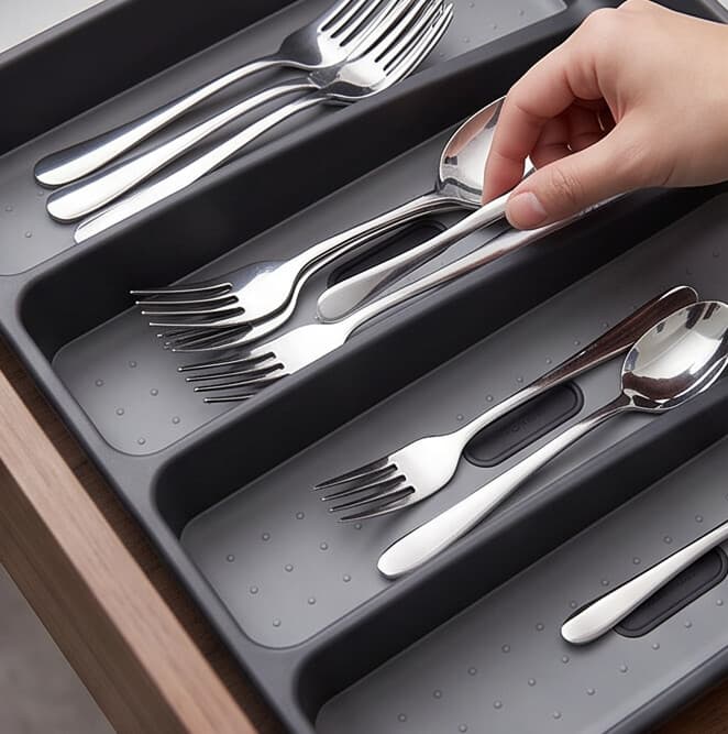 Kitchen Drawer Organizer for Cutlery and Utensils 3