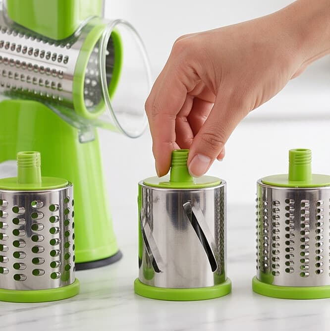 Manual Vegetable Cutter XHD01 (Multi-Blade Hand Vegetable Slicer, Green) 4