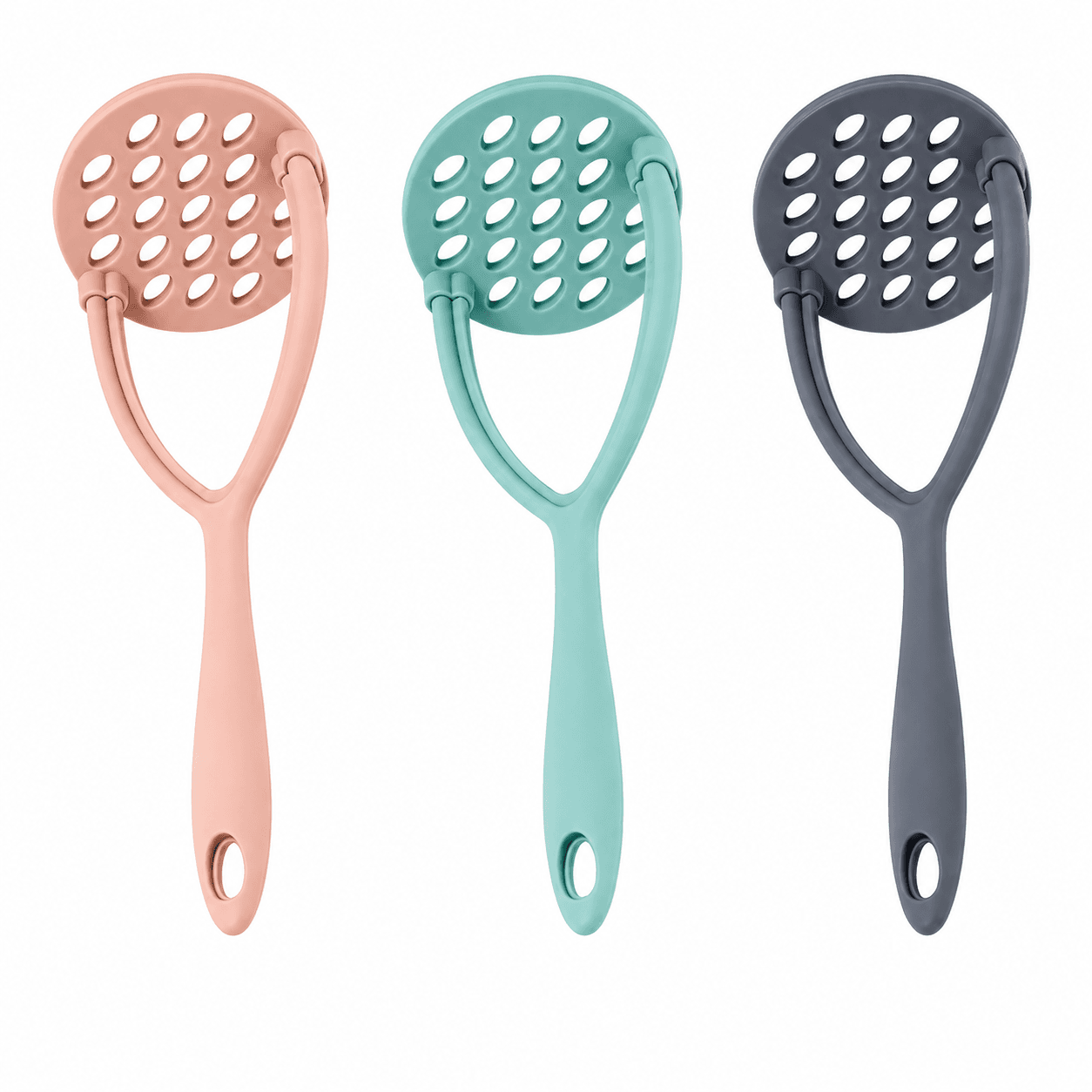 Silicone Potato Masher (29x10 cm) - Sky Blue 4