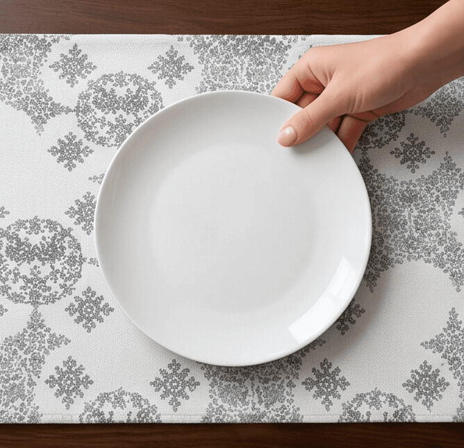 Rectangular Cotton & Linen Placemat with Geometric Pattern and Tassels Size 30×45 cm Set of 2 Pieces
 3
