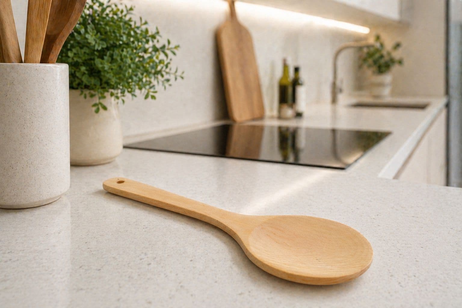 Natural Wooden Cooking Spoon - 31 cm 4