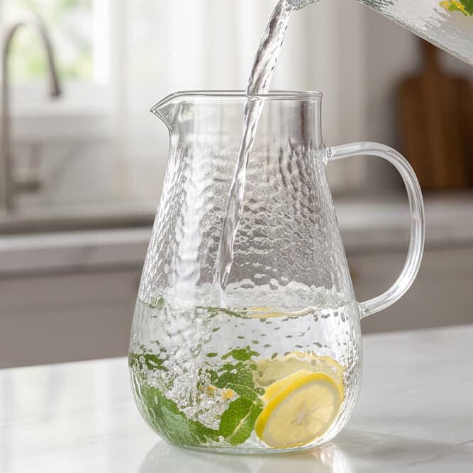 Textured Glass Kettle  4