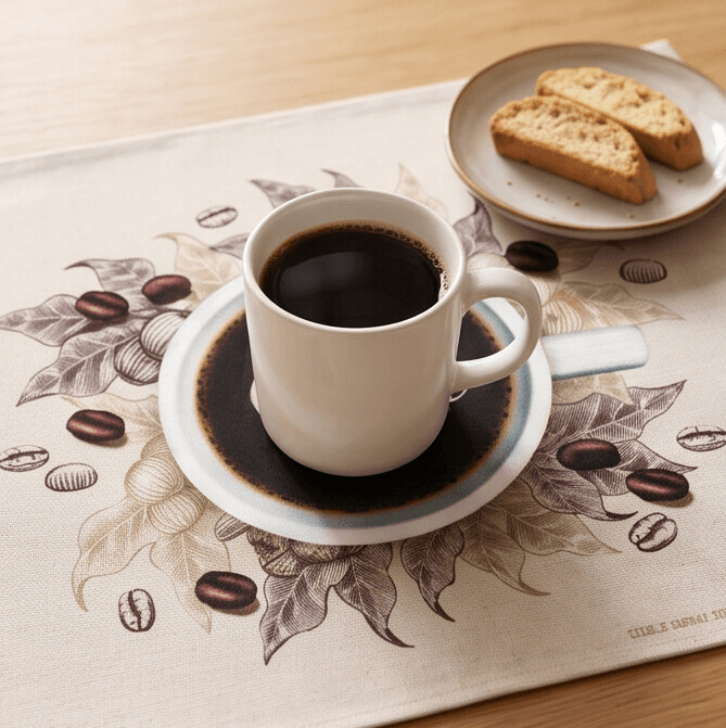 Rectangular PVC Teslin Placemat with Classic Print Size 30×45 cm
 2
